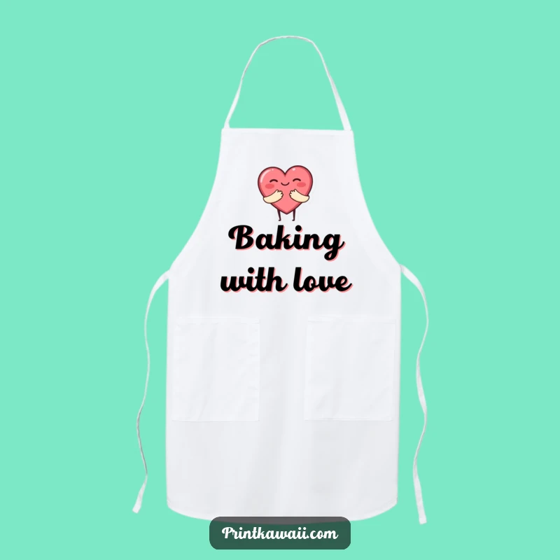 Funny Heart Hug Apron: Cook with Love - A Sweet Gift Idea