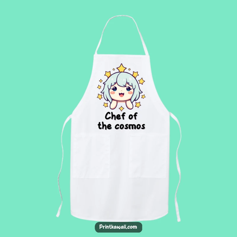 Funny Star Chef Apron: Cook with a Smiling Character's Cheer