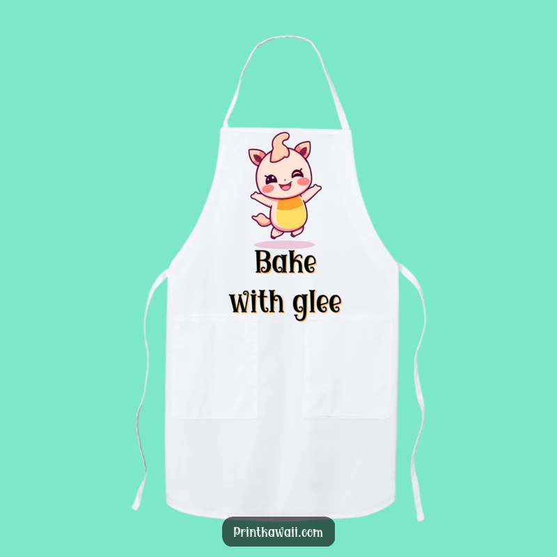 Funny Giggling Rainbow Hop Apron, Cheerful Cooking Character Gift for Kitchen Fun