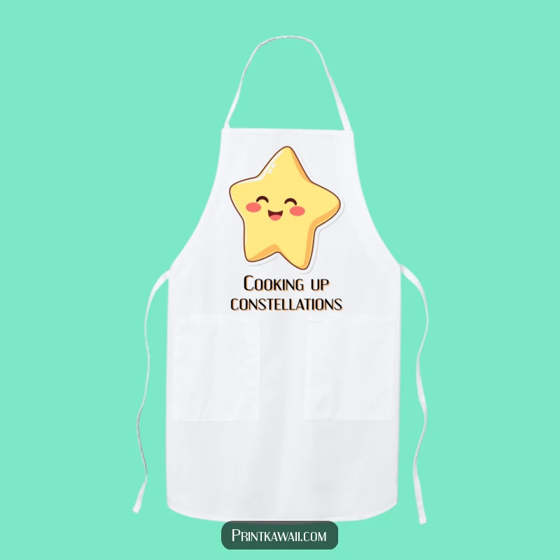 Funny Happy Star Apron: Cheerful Star Character for a Joyful Kitchen Experience
