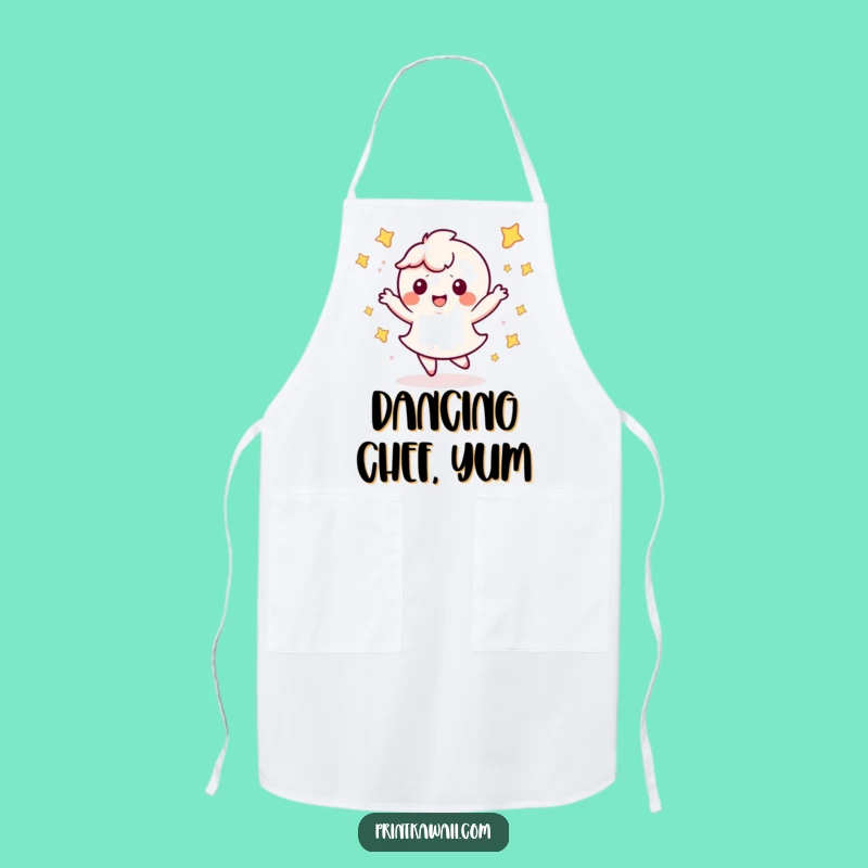 Funny Kawaii Dance Apron: Starry Chef Character, Wonderful Funny Gift