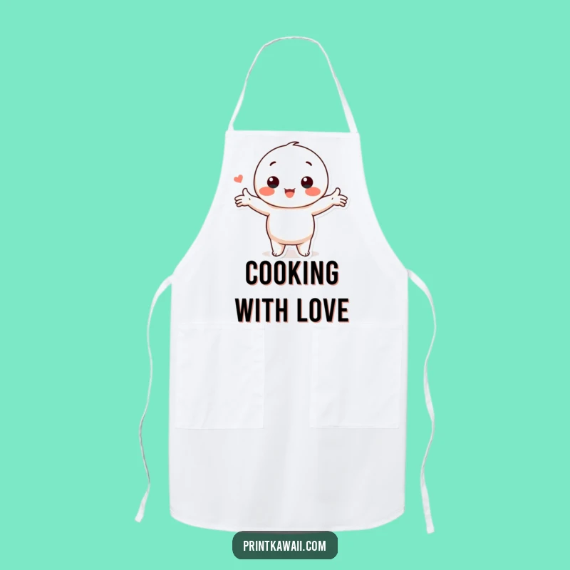 Funny Kawaii Love Apron: Loving Chef Character, Wonderful Funny Gift