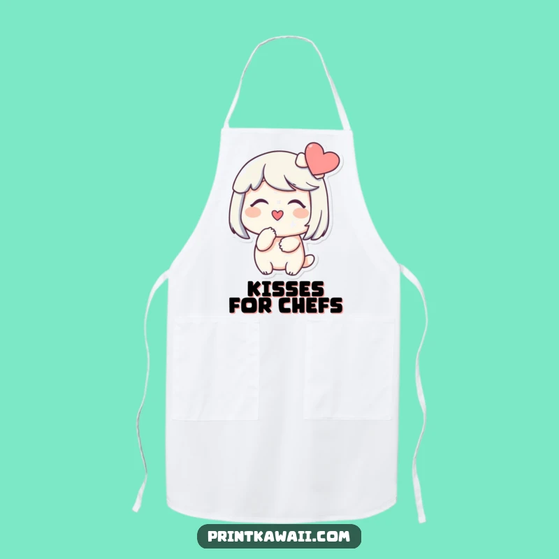 Funny Kissing Heart Apron: Sweet Chef Character, Perfect Kitchen Funny Gift