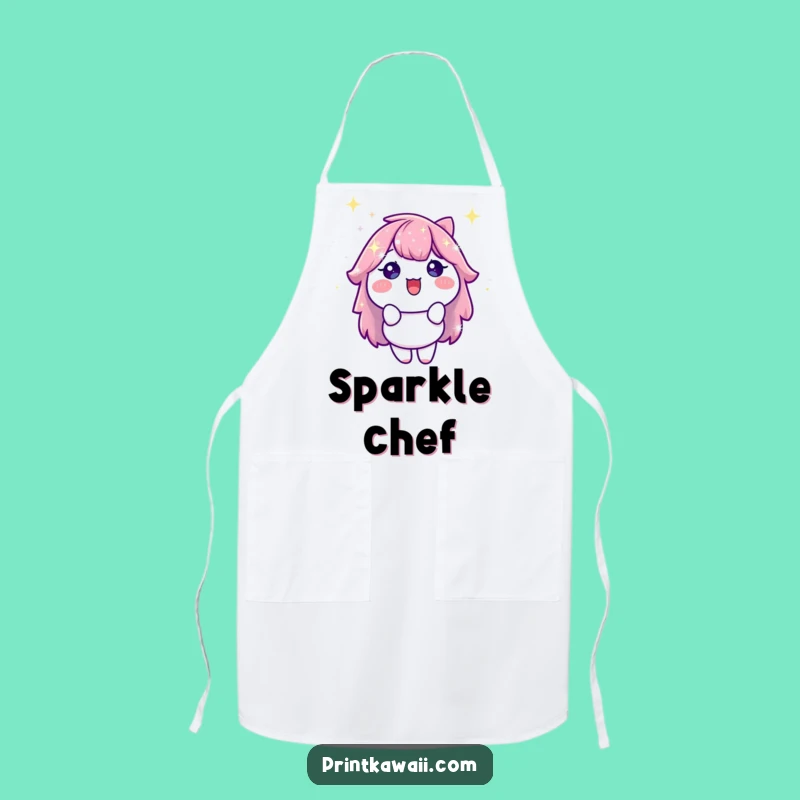 Funny Sparkle Character Apron: Cook Up Fun with This Cheerful Kitchen Wear!