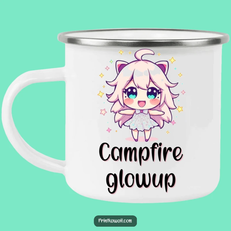 Funny Sparkle Dust Camping Mug: Exciting Character for Outdoor Energy