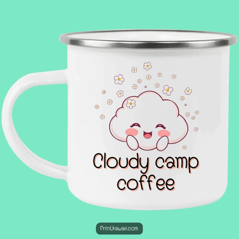 Funny Cloud Camping Mug: Whimsical Sips - A Nature Gift