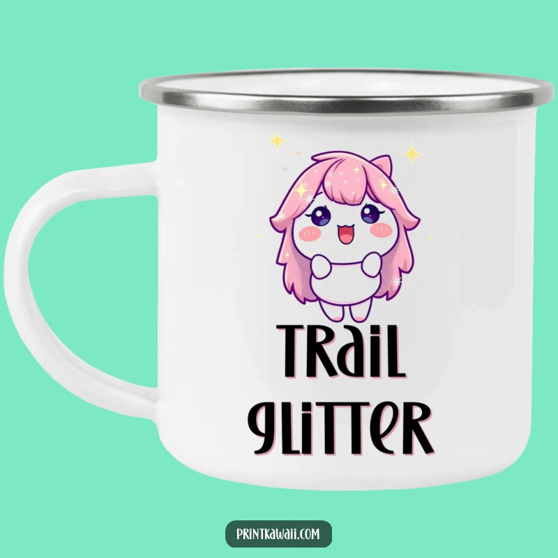 Funny Sparkle Character Camping Mug: Adventure Fuelled by Sparkle and Humor!