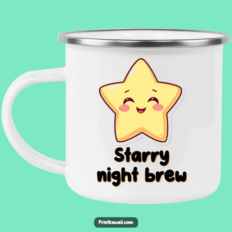 Funny Star Camping Mug: Stellar Sips - A Happy Outdoor Gift