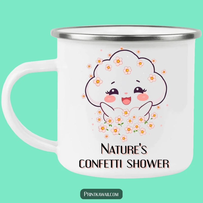 Durable Funny Cloud Camping Mug: Joyful Cloud Character for Serene Sips