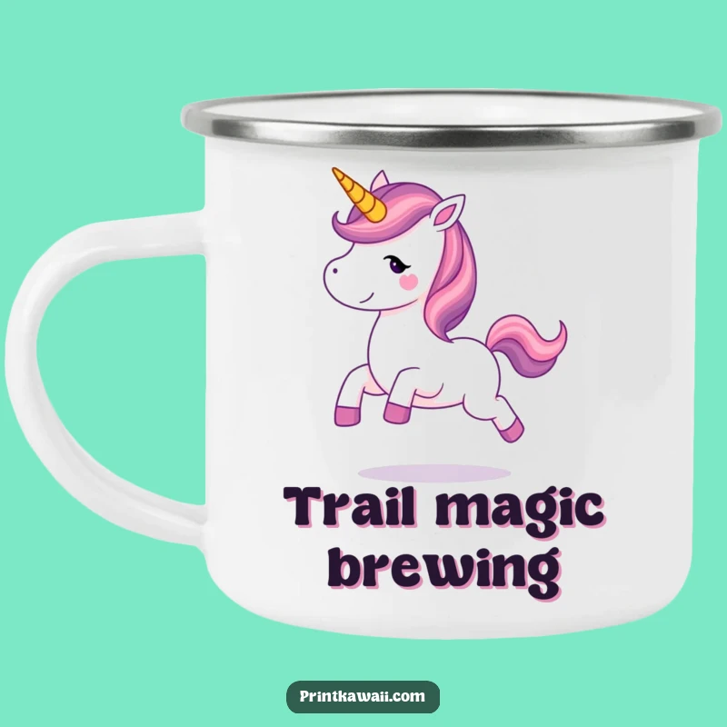 Funny Unicorn Prancing Camping Mug: Durable Magical Mug, Perfect Outdoor Gift