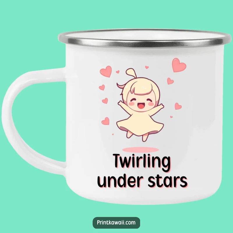 Funny Joyful Spin Camp Mug: Celebrate Adventures with Happiness