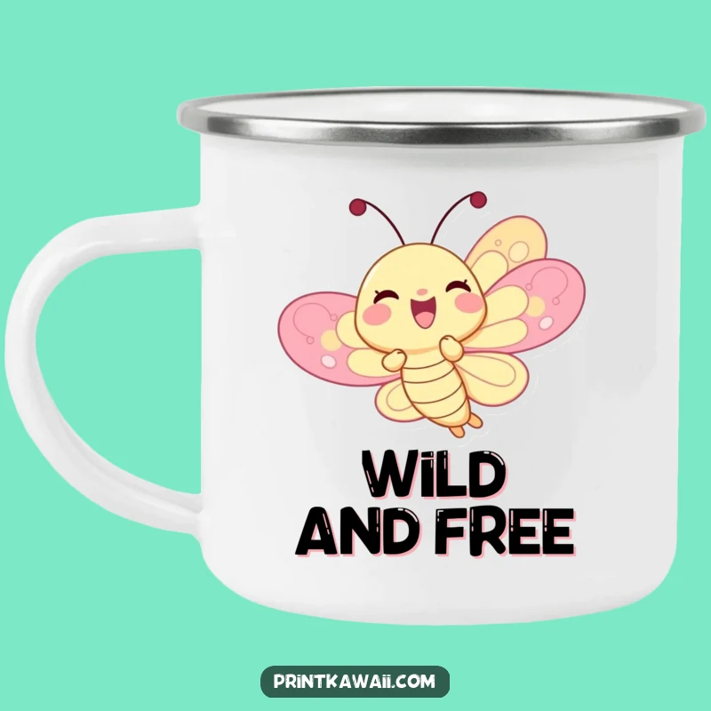 Funny Butterfly Camping Mug: Adventures with Joyful Wings, A Delightful Funny Gift!