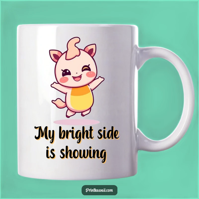 Funny Giggling Rainbow Hop Mug, A Cheerful Character Gift for Joyful Mornings
