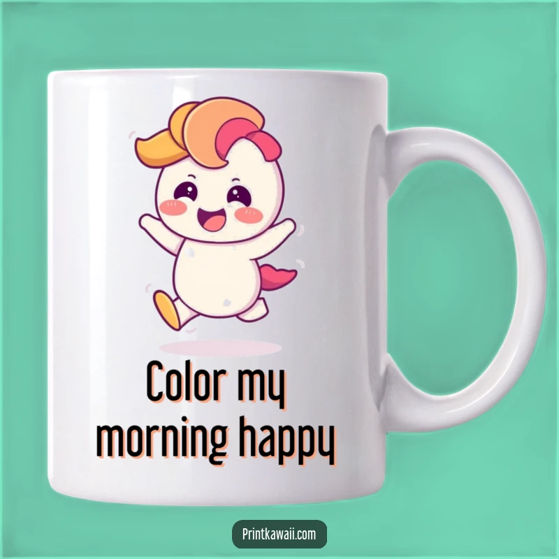 Funny Giggling Rainbow Mug: Happy Rainbow Character Gift for Pure Delight