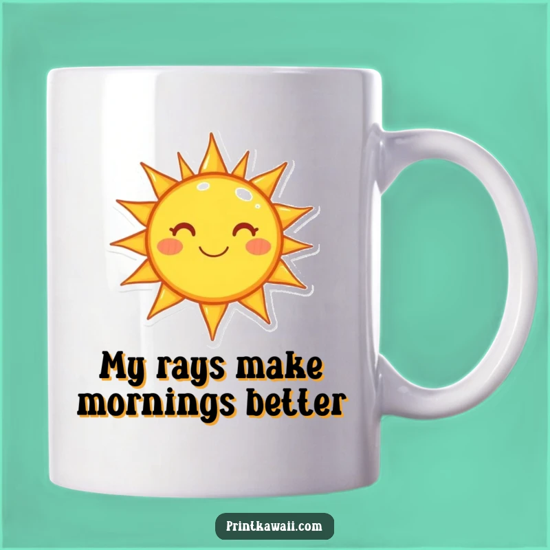Funny Happy Sun Mug - Ray of Sunshine Character, Perfect Cheerful Gift
