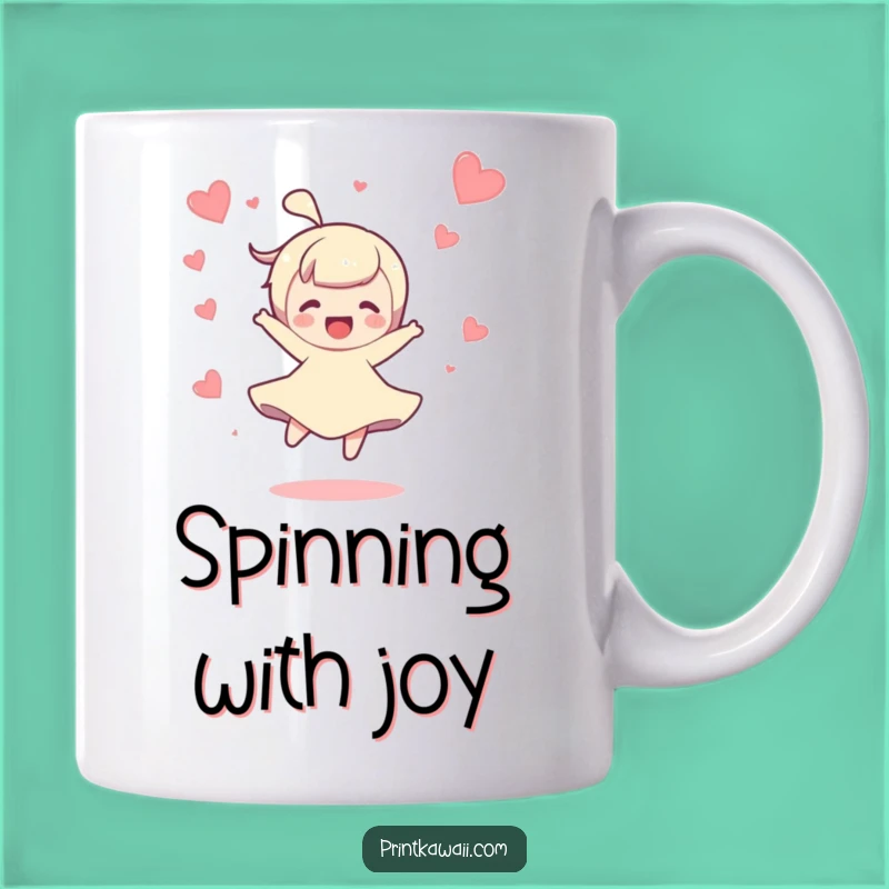 Funny Joyful Spin Mug: Celebrate Life with this Hilarious Heartful Gift