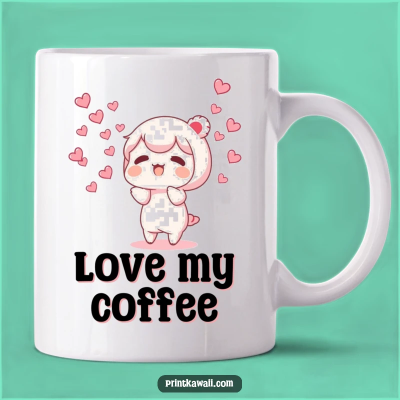 Funny Love Heart Mug - Caring Character, Perfect Funny Gift for Romantics