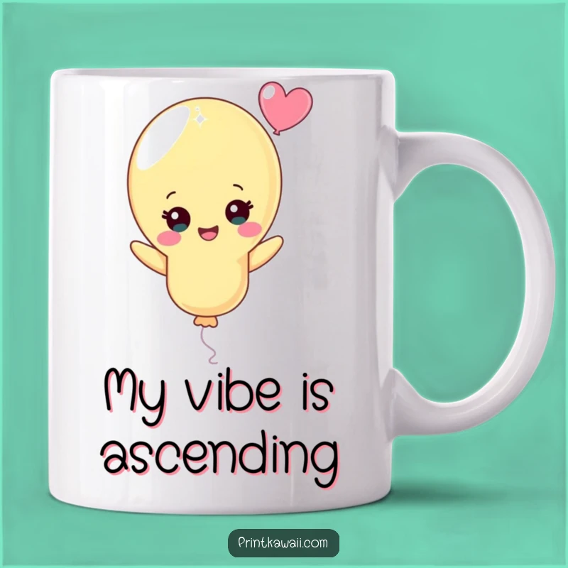 Funny Pastel Balloon Character Mug: A Cheerful Gift for Uplifting Moments