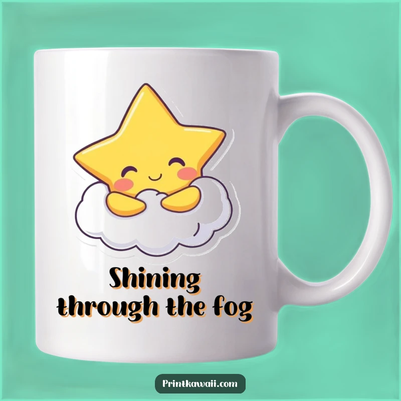 Funny Star Hugging Cloud Mug: Sip Your Dreams with a Smile!