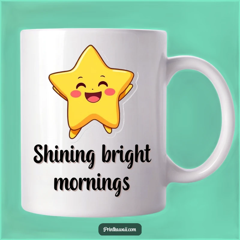 Funny Star Mug: Joyful Jumping Character Gift for Bright Mornings