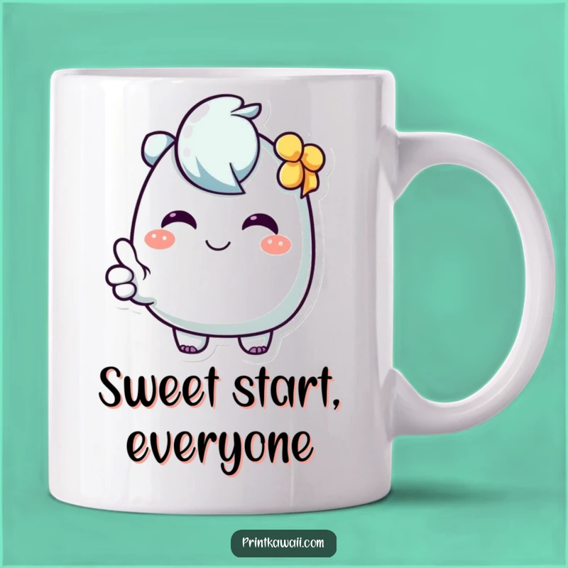 Funny Thumbs Up Mug: Sweet Character's Cheerful Approval Gift