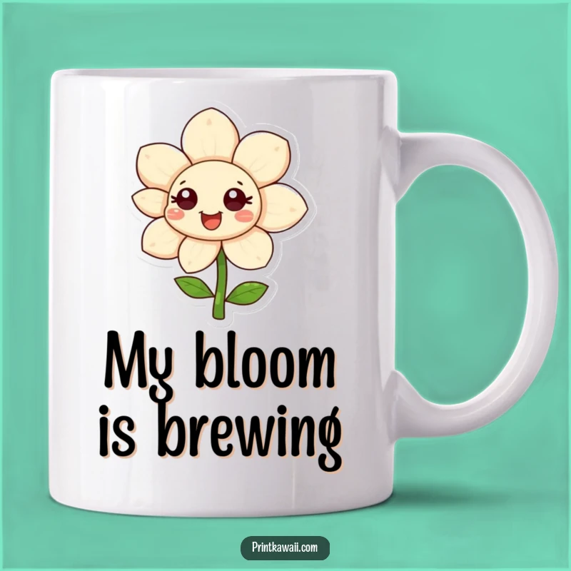 Funny Flower Bloom Mug: Start Your Day with Happy Petals, A Cheerful Funny Gift!