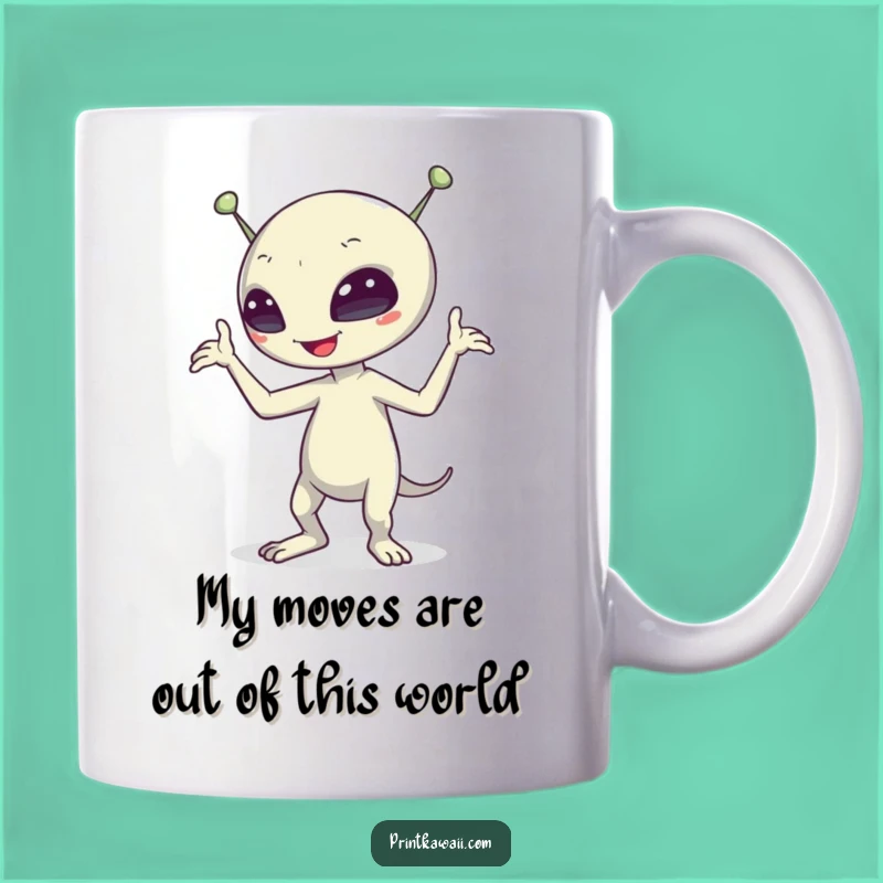 Funny Alien Dance Mug: Hilarious Sci-Fi Character, Perfect Silly Gift for Space Lovers