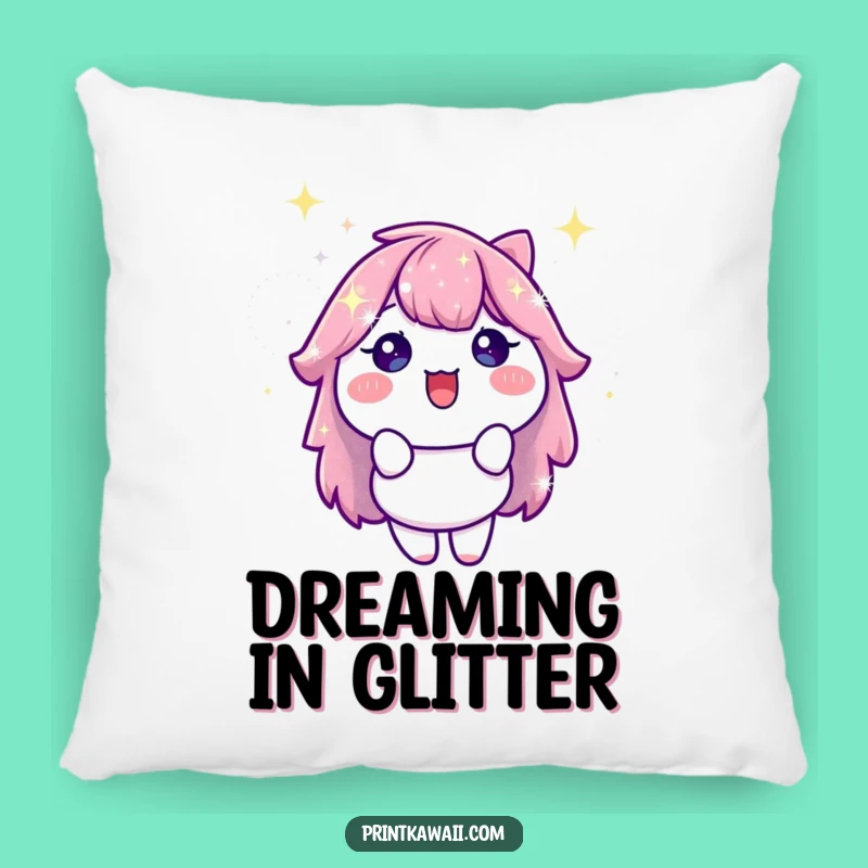 Cozy Funny Sparkle Character Pillow: Snuggle Up with Sparkly Humor!