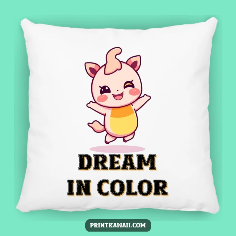 Funny Giggling Rainbow Hop Pillow, Cheerful Character Cushion for Cozy Comfort