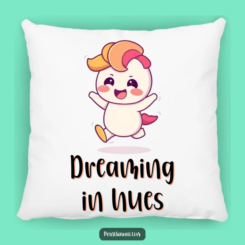 Cozy Funny Rainbow Pillow: Giggling Rainbow Character Cushion for Vibrant Comfort