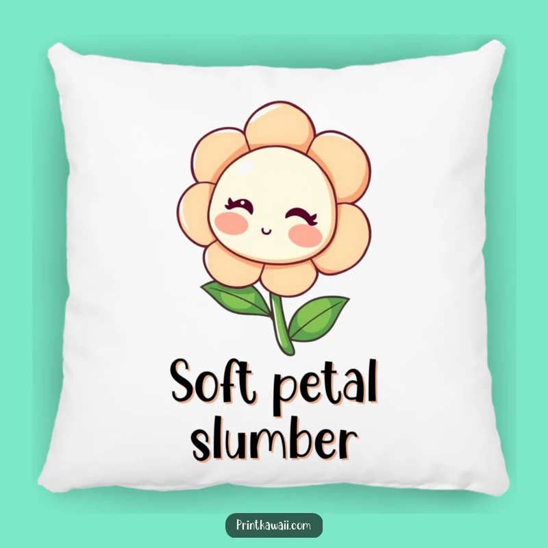 Funny Blushing Flower Pillow: Cozy Comfort with a Floral Kiss