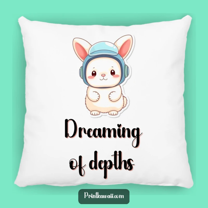 Funny Bunny Diver Pillow: Comfy Cushion for Whimsical Spaces
