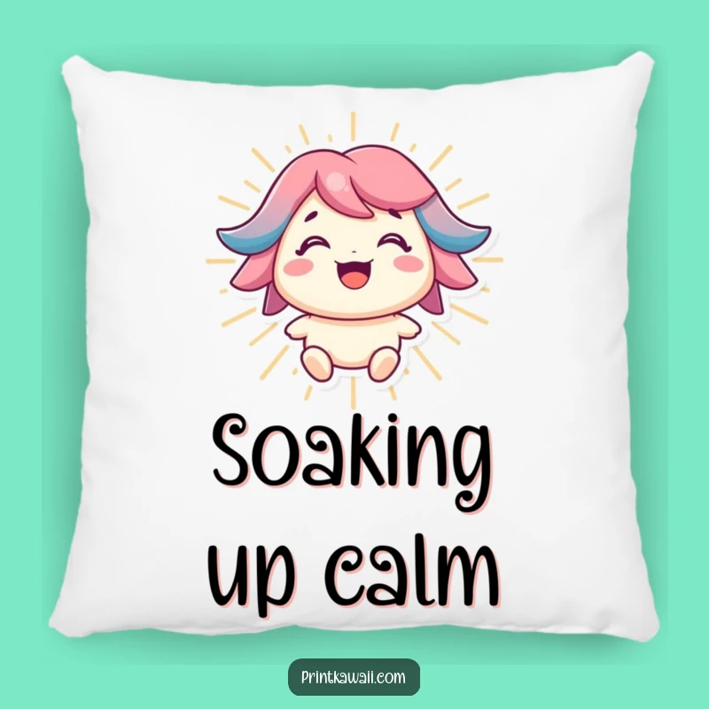 Funny Radiating Energy Pillow: Cozy and Bright Character Accent Piece