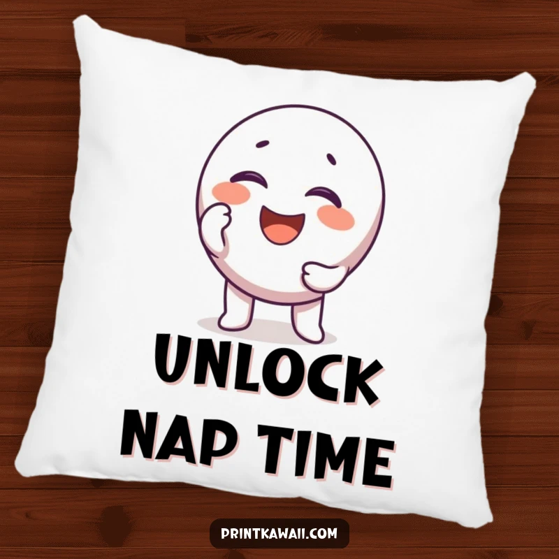 Funny round key character pillow, soft and ready to unlock giggles, a cozy funny gift.