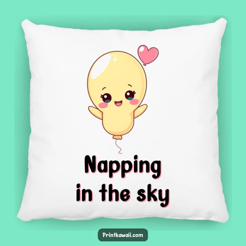 Funny Pastel Balloon Pillow: Cheerful Character for Cozy Comfort and Joy