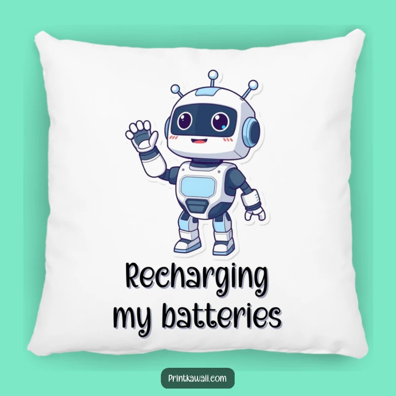Funny Robot Waving Pillow: Snuggle Up with Robotic Friendliness