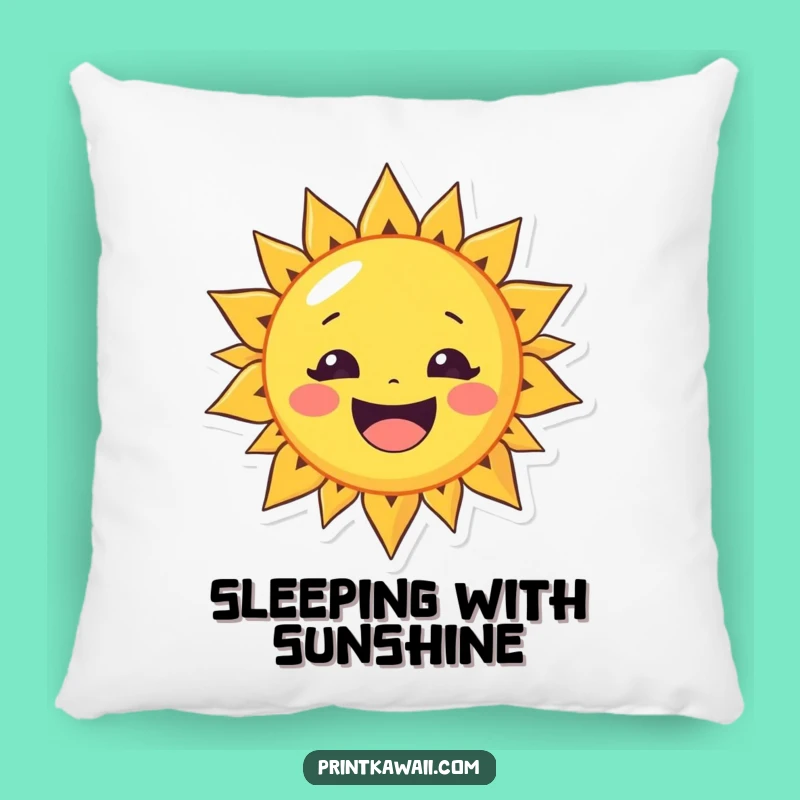 Funny Cheerful Sun Pillow - Cozy Warmth, Bright Accent Pillow