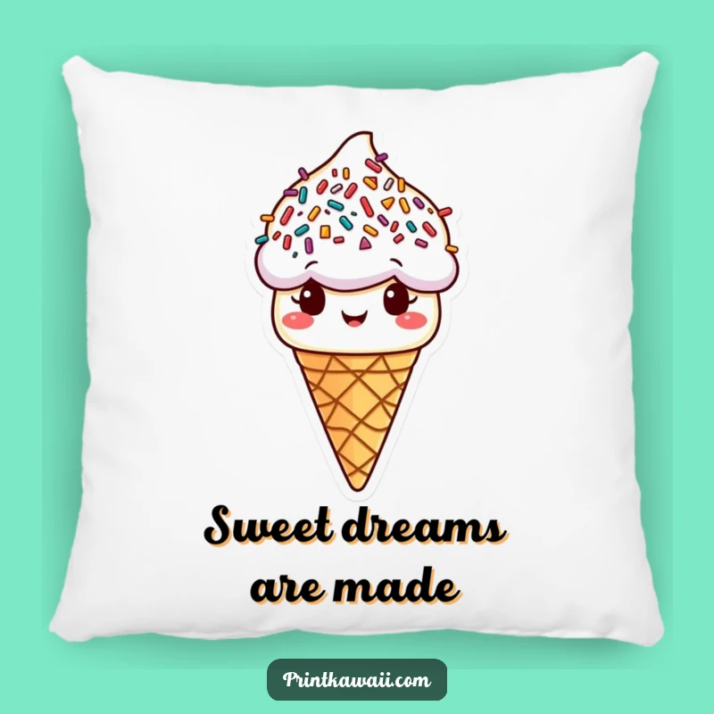 Funny Ice Cream Cone Sprinkle Hair Pillow, Comfy Cuddles & Perfect Funny Gift Accent