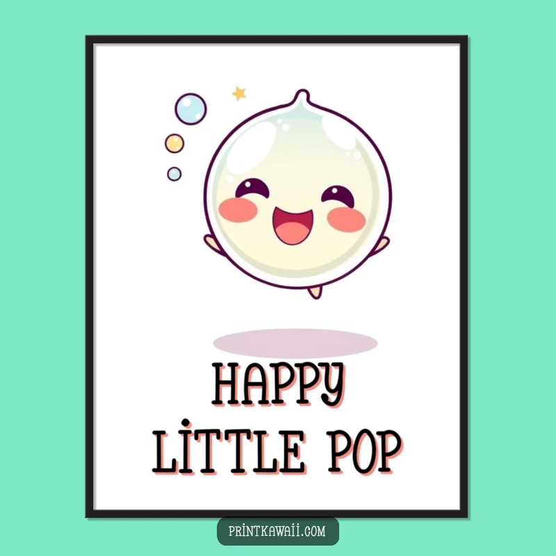Funny Bubble Digital Art: Happy Popping Character for Instant Joy