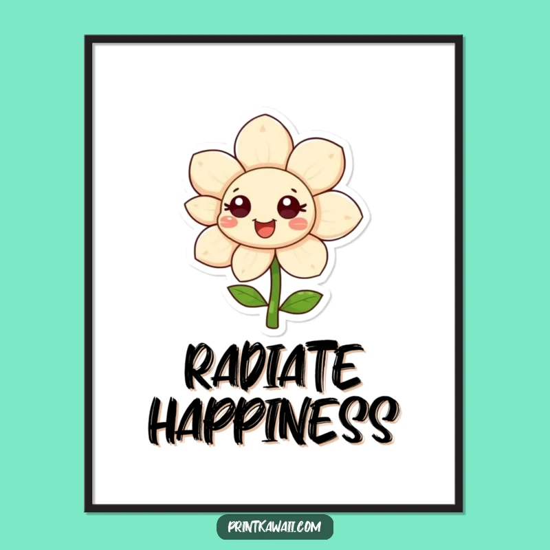 Funny Flower Digital Art: Instant Happy Vibes for Your Space, Perfect Funny Gift!