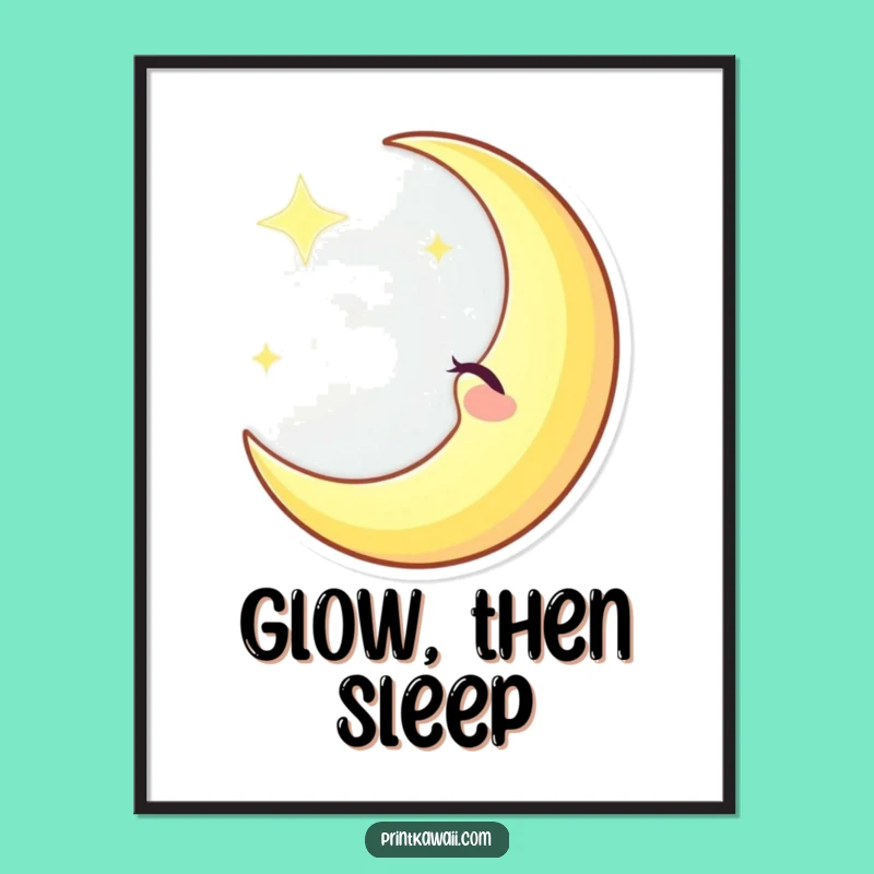 Funny Winking Moon Digital Art: Instant Celestial Humor for Your Walls, Perfect Funny Gift!