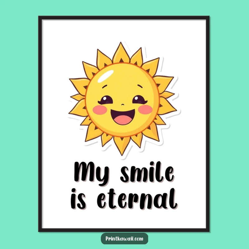 Funny Cheerful Sun Digital Art - Instant Sunshine Download, Art Gift