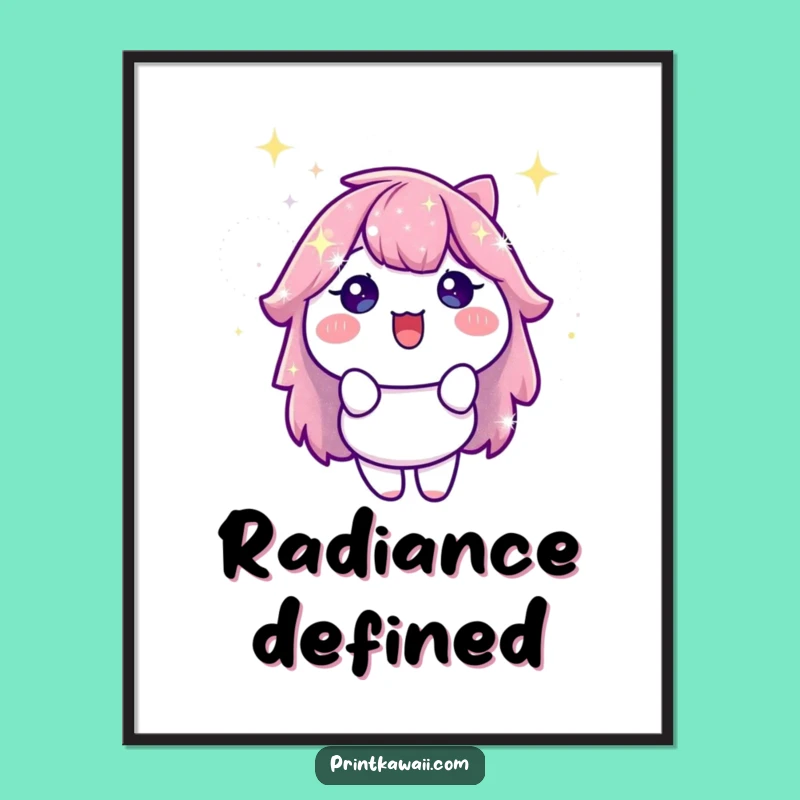 Funny Sparkle Character Digital Art: Instant Joyful Decor for Your Space!