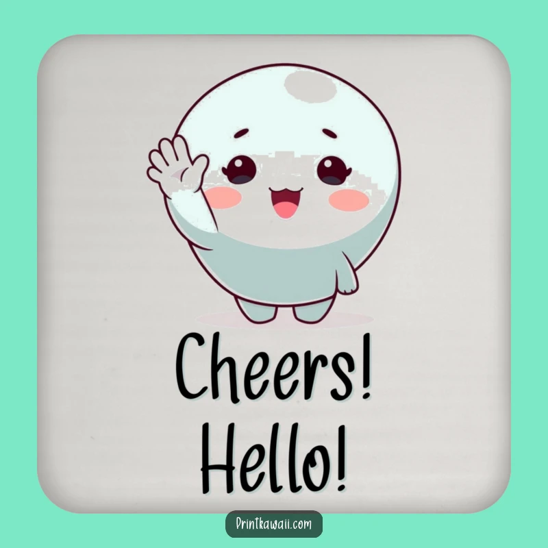Funny Cute Character Coaster: Cheerful Wave Protection for Your Surfaces