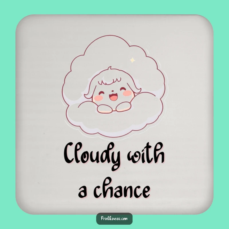 Funny Kawaii Cloud Hug Coasters: Joyful Character Protection, Wonderful Funny Gift