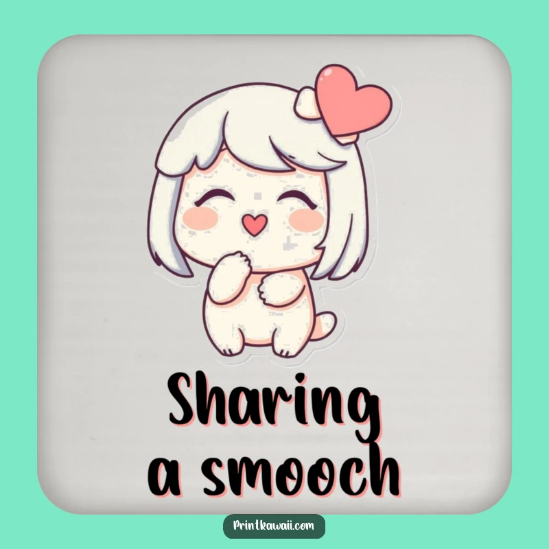 Funny Kissing Heart Coaster: Sweet Protection, Perfect Drink Funny Gift