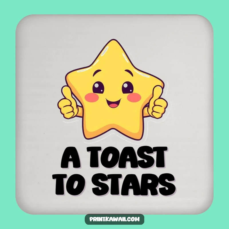 Funny Star Thumbs Up Coaster: Protect Surfaces with a Smile
