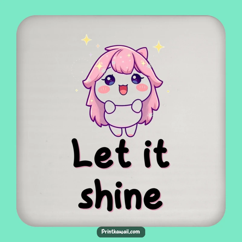 Funny Sparkle Character Coasters: Protect Surfaces with Sparkling Humor!