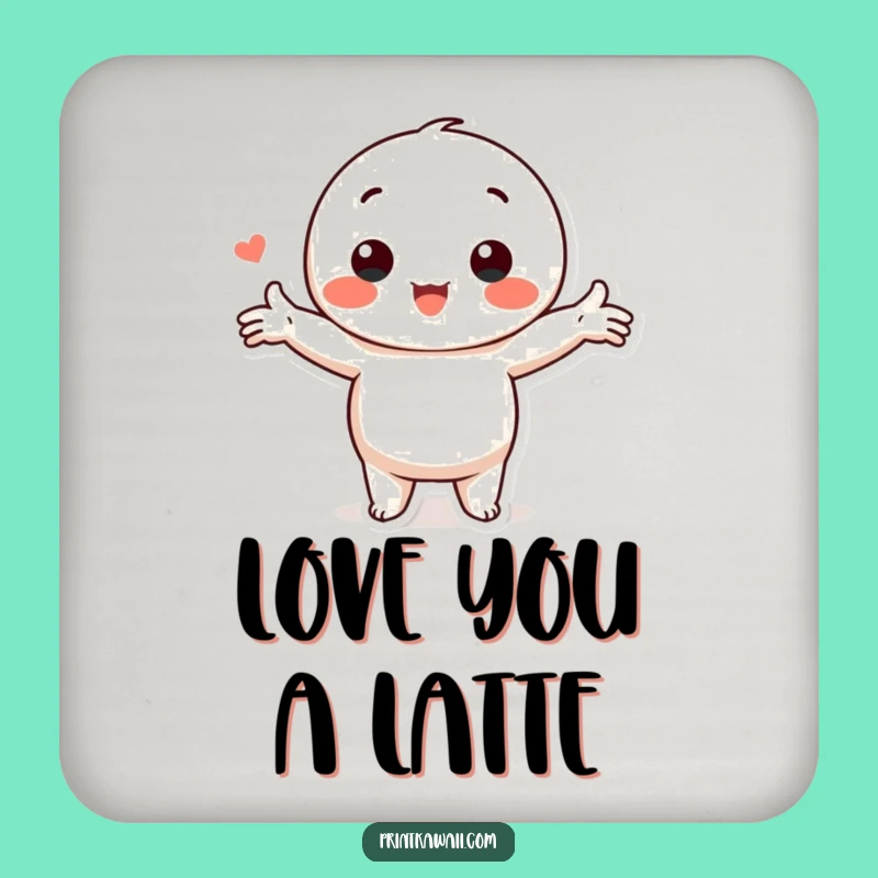 Funny Kawaii Love Coasters: Hugging Character Protection, Wonderful Funny Gift
