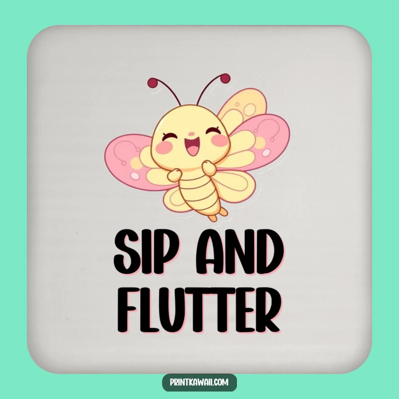 Funny Butterfly Coasters: Protect Surfaces with Joyful Wings, A Charming Funny Gift!